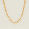 Deja Vu 9ct Yellow Gold Hollow Figaro Link Necklace - Necklace - Walker & Hall