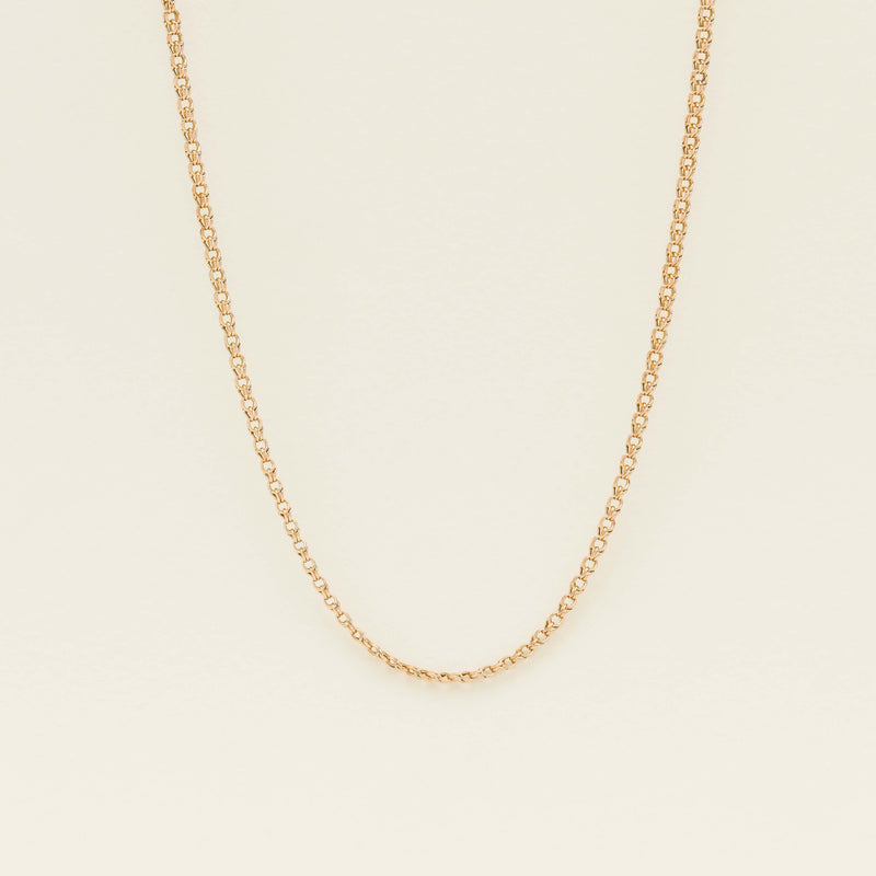 Deja Vu 9ct Rose Gold Double Curb Link Necklace 68cm