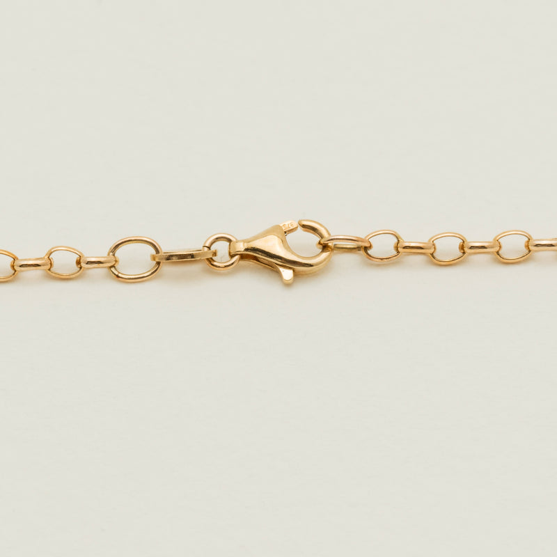 Deja Vu 9ct Yellow Gold Oval Belcher Link Necklace