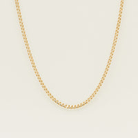 Deja Vu 14ct Yellow Gold Flat Curb Necklace 60cm - Necklace - Walker & Hall