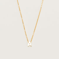 9ct Yellow Gold Noted Letter - Necklace - Walker & Hall