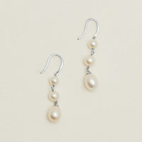 Sterling Silver Freshwater Pearl Rosalind Earrings - Earrings - Walker & Hall