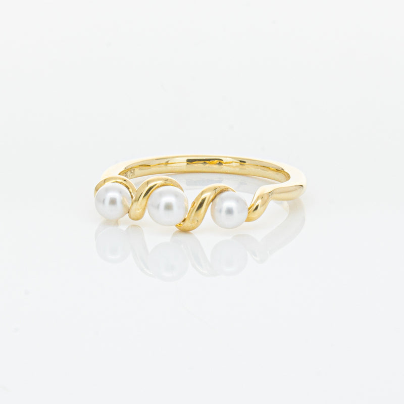 18ct Yellow Gold Akoya Pearl Margaux Ring-Ring-Walker & Hall