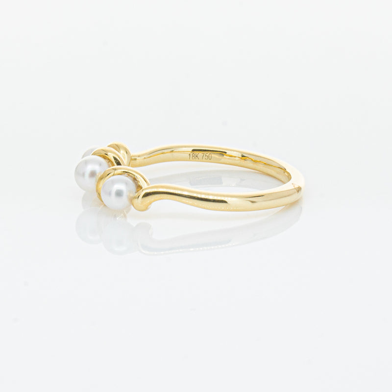 18ct Yellow Gold Akoya Pearl Margaux Ring-Ring-Walker & Hall