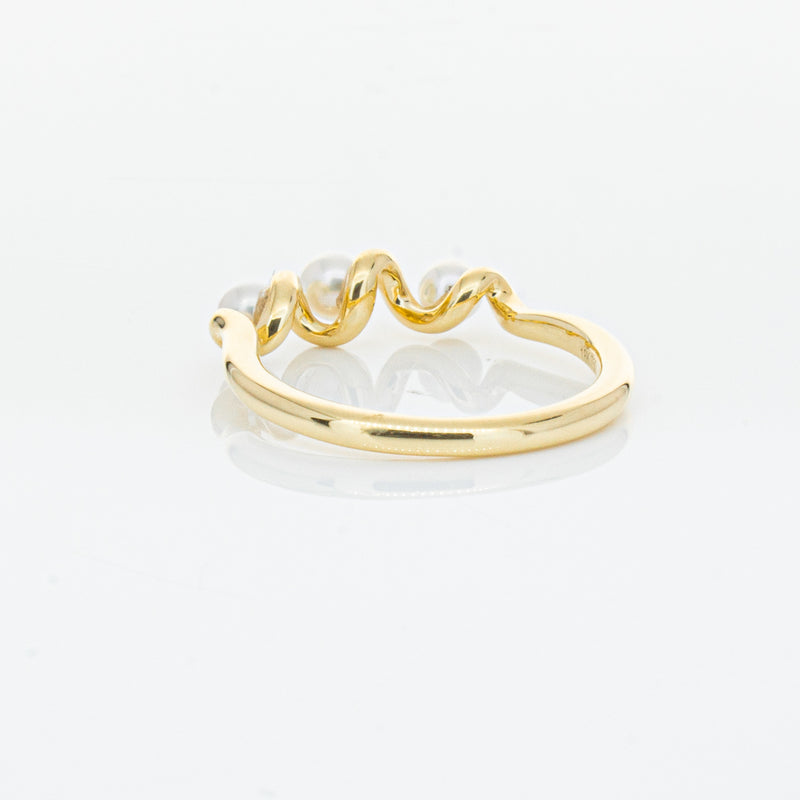 18ct Yellow Gold Akoya Pearl Margaux Ring-Ring-Walker & Hall