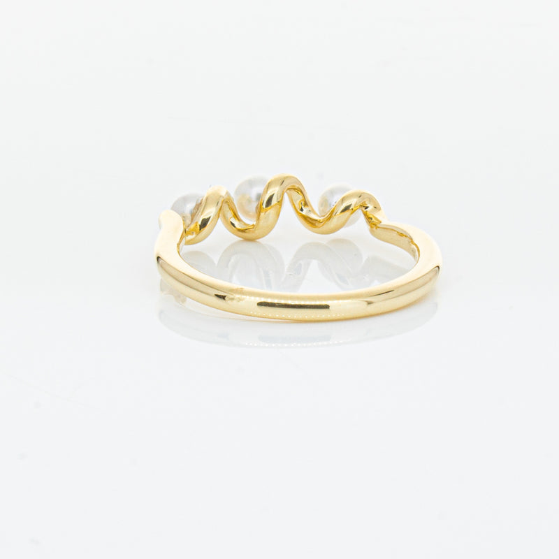 18ct Yellow Gold Akoya Pearl Margaux Ring-Ring-Walker & Hall