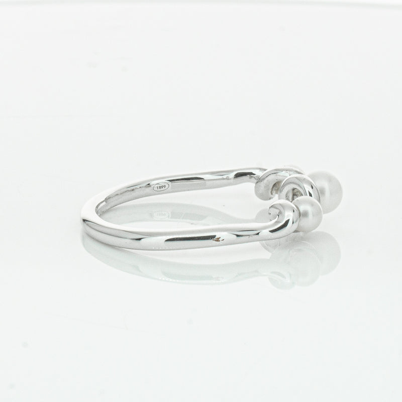18ct White Gold Akoya Pearl Margaux Ring-Ring-Walker & Hall