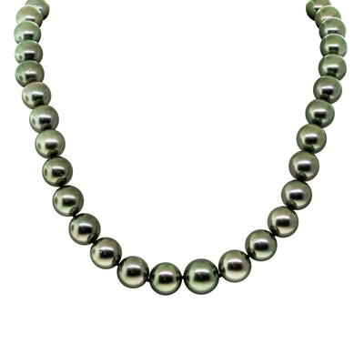18ct Yellow Gold Tahitian Black Pearl Strand-Necklace-Walker & Hall