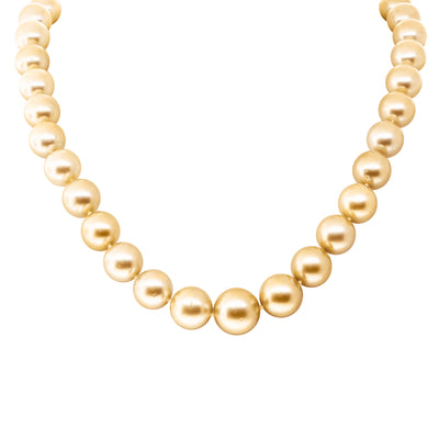 9ct Yellow Gold South Sea Pearl Strand-Necklace-Walker & Hall
