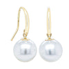 9ct Yellow Gold 10mm South Sea Pearl Earrings-Earrings-Walker & Hall