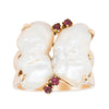 Deja Vu 14ct Yellow Gold Keshi Pearl & Ruby Ring - Ring - Walker & Hall