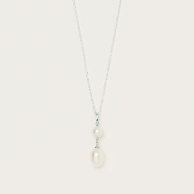 Sterling Silver Freshwater Pearl Rosie Necklace - Necklace - Walker & Hall