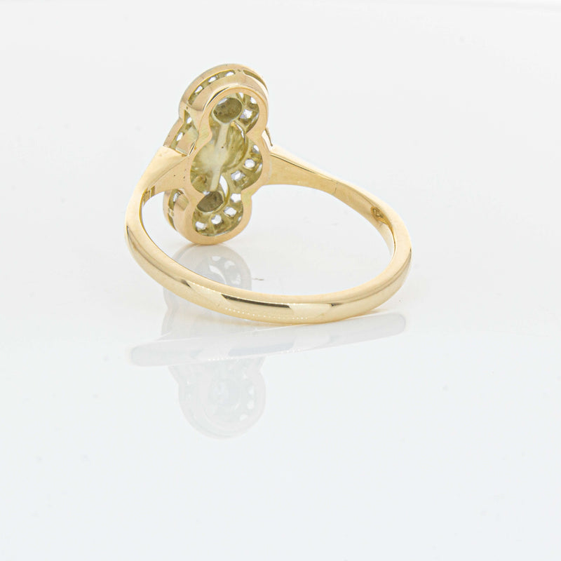 Vintage 14ct Yellow Gold Pearl & Diamond Ring - Ring - Walker & Hall