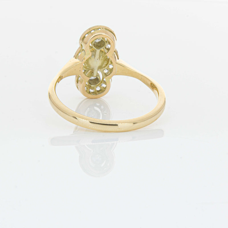 Vintage 14ct Yellow Gold Pearl & Diamond Ring - Ring - Walker & Hall