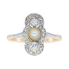 Vintage 14ct Yellow Gold Pearl & Diamond Ring - Ring - Walker & Hall