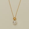 18ct Yellow Gold 12.7mm South Sea Pearl Venus Pendant - Necklace - Walker & Hall