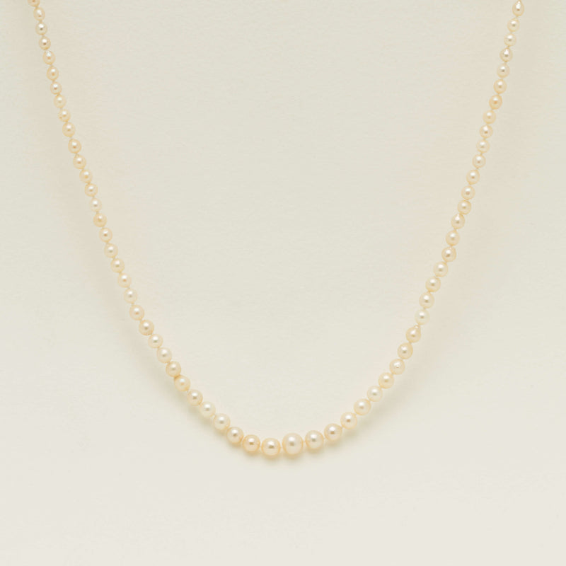 Deja Vu 9ct Yellow Gold Graduated Cultured Pearl Strand 65cm - Necklace - Walker & Hall