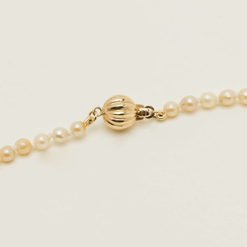 Deja Vu 9ct Yellow Gold Graduated Cultured Pearl Strand 65cm - Necklace - Walker & Hall