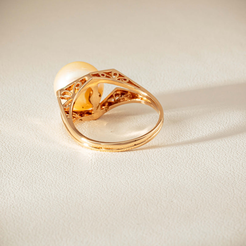 Deja Vu 14ct Rose Gold 10mm Akoya Pearl Ring - Ring - Walker & Hall