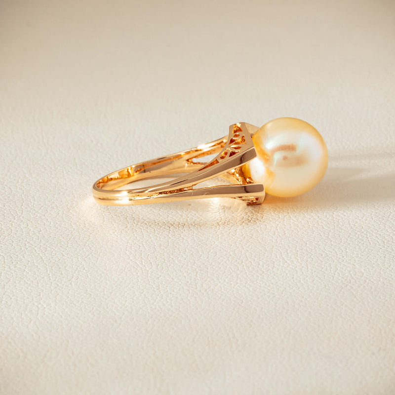 Deja Vu 14ct Rose Gold 10mm Akoya Pearl Ring - Ring - Walker & Hall