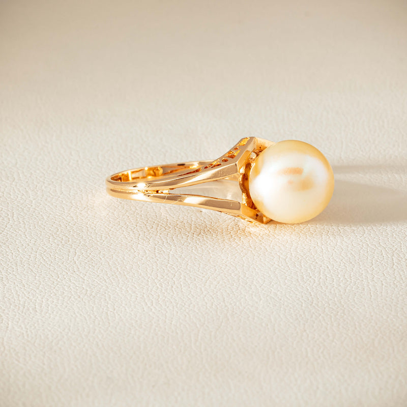 Deja Vu 14ct Rose Gold 10mm Akoya Pearl Ring - Ring - Walker & Hall