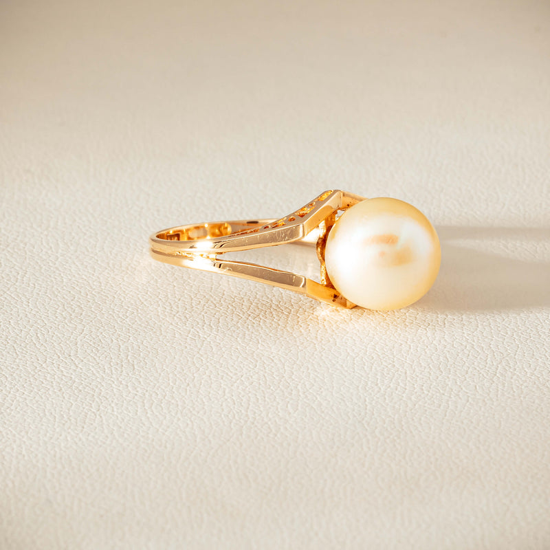 Deja Vu 14ct Rose Gold 10mm Akoya Pearl Ring - Ring - Walker & Hall