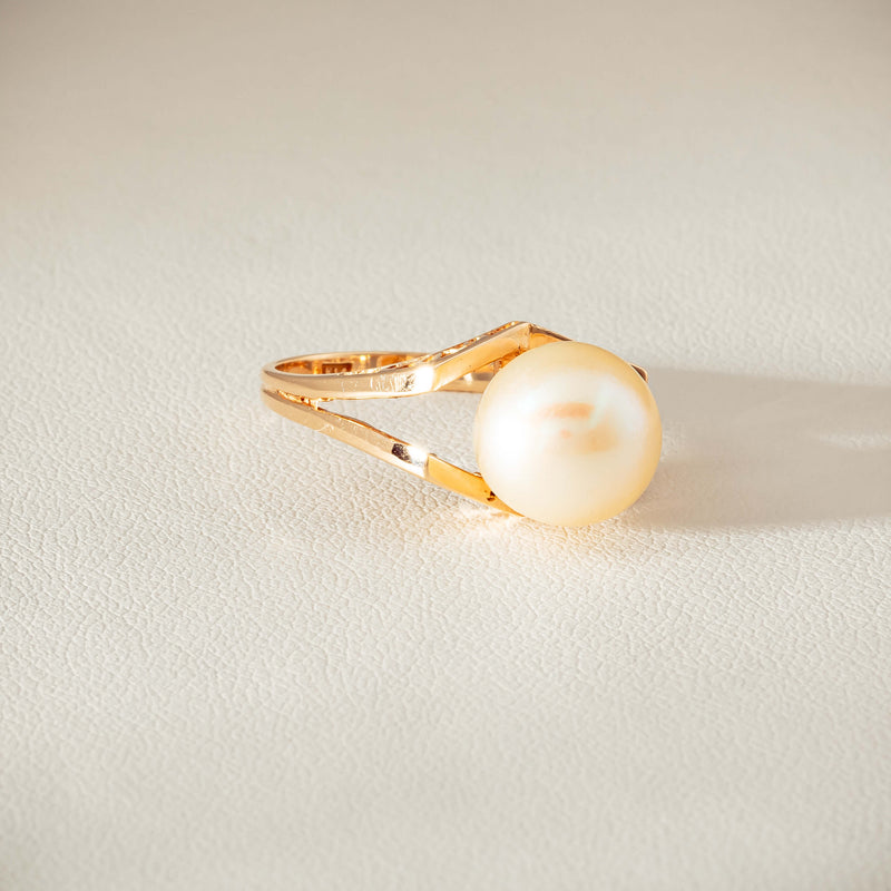 Deja Vu 14ct Rose Gold 10mm Akoya Pearl Ring - Ring - Walker & Hall