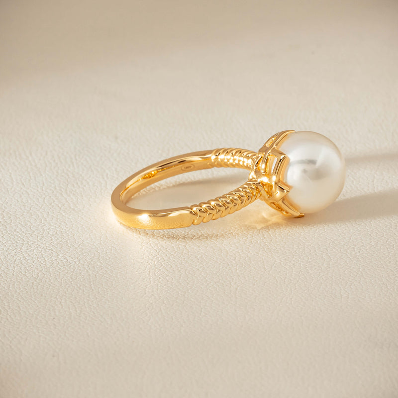 18ct Yellow Gold 10.5mm South Sea Pearl Selene Ring