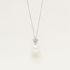 18ct White Gold 13mm South Sea Pearl Flower Pendant