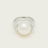 Deja Vu Platinum 12.3mm South Sea Pearl & Diamond Ring