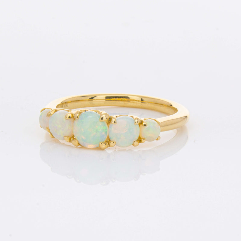 18ct Yellow Gold Five Stone Opal Octavia Ring-Ring-Walker & Hall