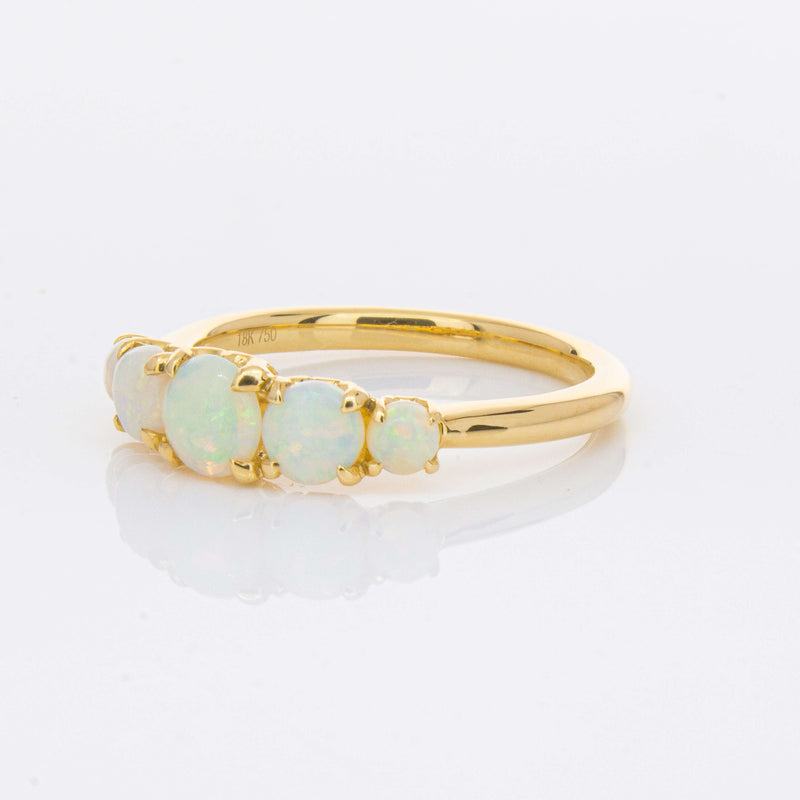 18ct Yellow Gold Five Stone Opal Octavia Ring-Ring-Walker & Hall