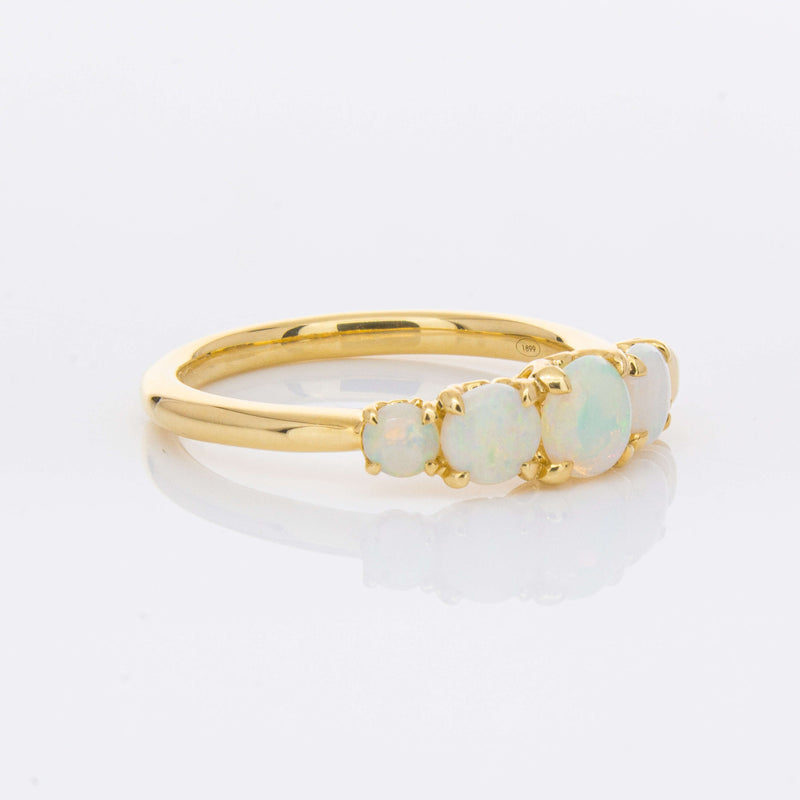 18ct Yellow Gold Five Stone Opal Octavia Ring-Ring-Walker & Hall