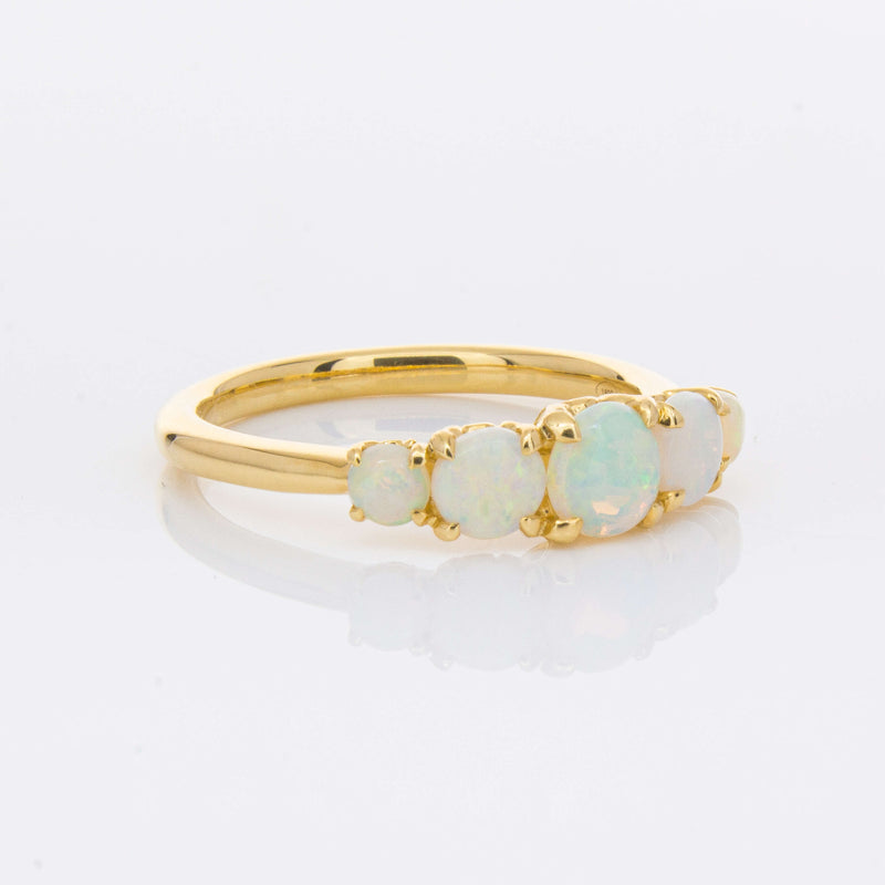 18ct Yellow Gold Five Stone Opal Octavia Ring-Ring-Walker & Hall