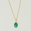 18ct Yellow Gold 2.09ct Opal & Diamond Pendant - Necklace - Walker & Hall