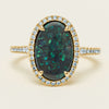 18ct Yellow Gold 1.48ct Opal & Diamond Sierra Ring - Ring - Walker & Hall