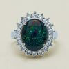 Deja Vu Platinum 2.91ct Opal & Diamond Cluster Ring - Ring - Walker & Hall