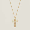 Deja Vu 9ct Yellow Gold Opal-Set Cross Pendant - Necklace - Walker & Hall