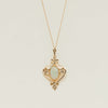 Vintage 9ct Rose Gold Opal & Seed Pearl Set Pendant - Necklace - Walker & Hall