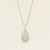Deja Vu Gilded Silver Opal and Diamond Pendant - Necklace - Walker & Hall