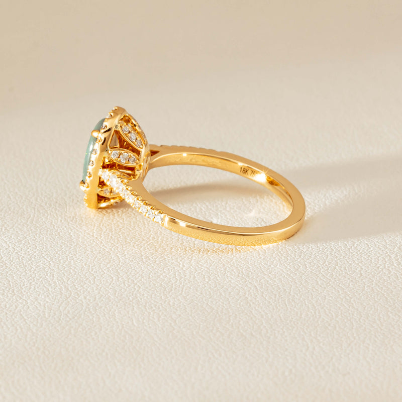 18ct Yellow Gold 1.25ct Opal & Diamond Sierra Ring - Ring - Walker & Hall