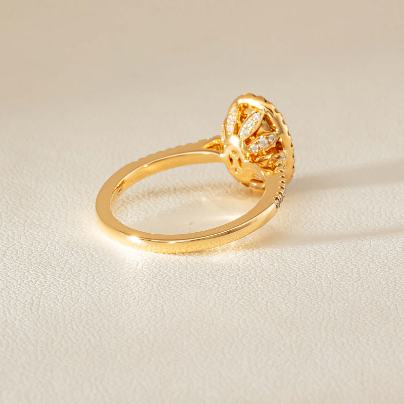 18ct Yellow Gold 1.25ct Opal & Diamond Sierra Ring - Ring - Walker & Hall