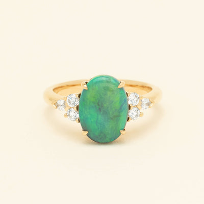 18ct Yellow Gold 2.30ct Opal & Diamond Oriana Ring