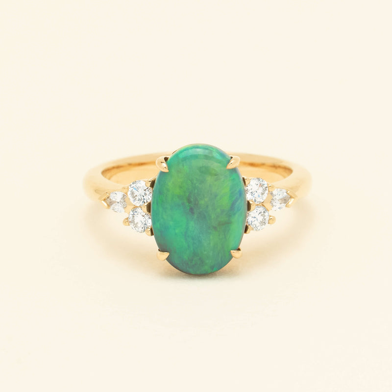 18ct Yellow Gold 2.30ct Opal & Diamond Oriana Ring
