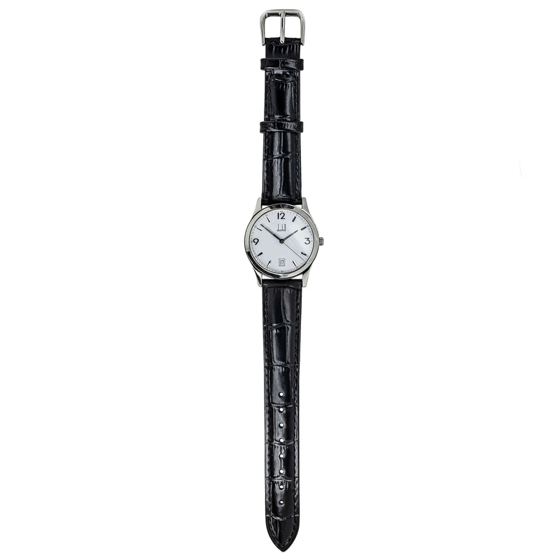 Vintage Stainless Steel Leather Dunhill 'Cityscape' Watch - Watch - Walker & Hall