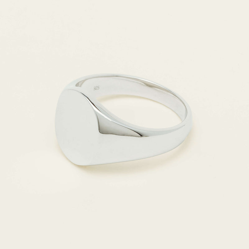 Sterling Silver Men's Oval Signet Ring - Ring - Walker & Hall