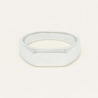 Sterling Silver Rectangular Signet Ring - Ring - Walker & Hall