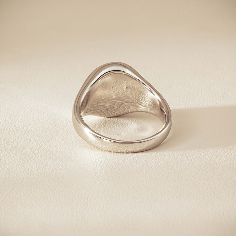 Sterling Silver Oval Onyx Signet Ring - Ring - Walker & Hall