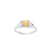 Karen Walker Mini Chequerboard Ring - Sterling Silver & Peach Moonstone-Ring-Walker & Hall