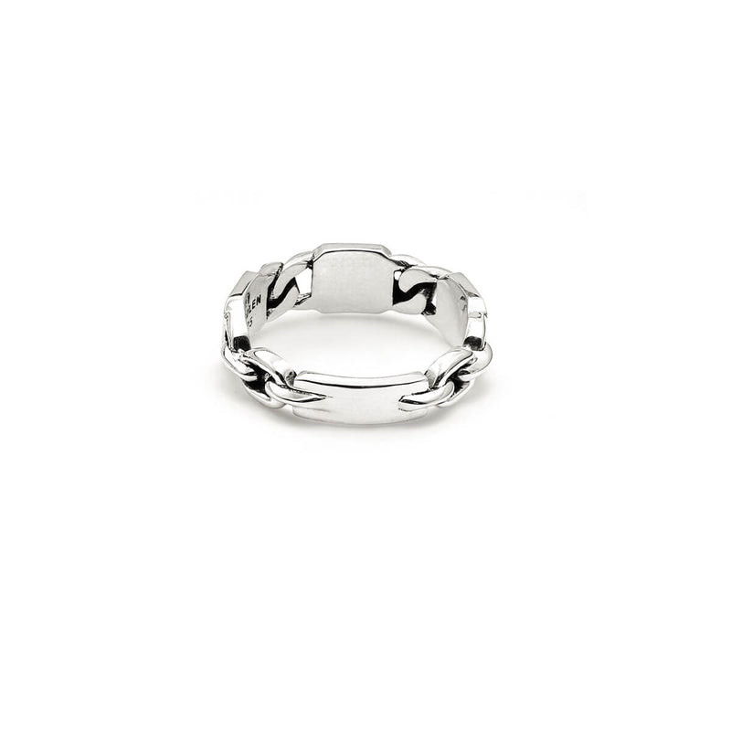 Stolen Girlfriends Club Multi S-Logo Tag Ring - Sterling Silver-Ring-Walker & Hall